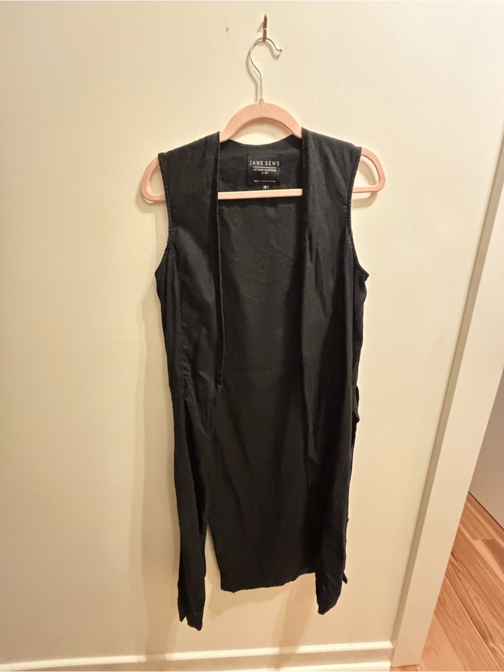 Long linen vest (S)